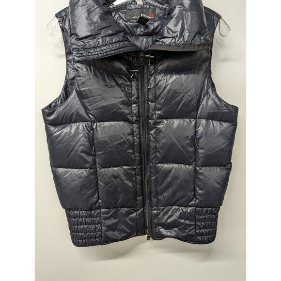 Ralph Lauren RLX Women's Puffer Down Vest Blue Full Zip Size Small - Picture 2 of 5